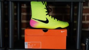 Nike boxing shoes yellow pink fade